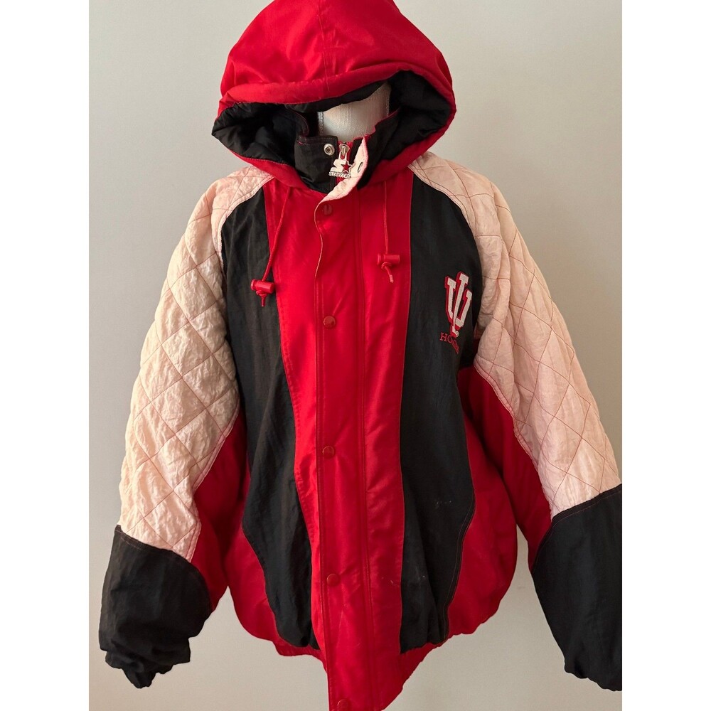 Vintage Indiana Hoosiers Starter Jacket Full Zip Quilted IU 90s Size XL